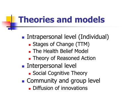 Ppt Applying Theories And Models Powerpoint Presentation Free