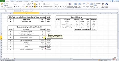 Tile Flooring Estimating Number Of Tiles For A Room Cement Sand In