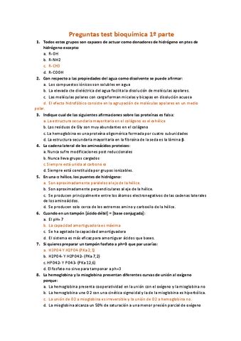 Preguntas Test Bioquimica 1o Parte Pdf