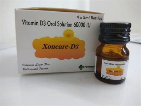 Psychocare Vitamin D3 Oral Solution 6000 Iu 45ml Bottles Packing