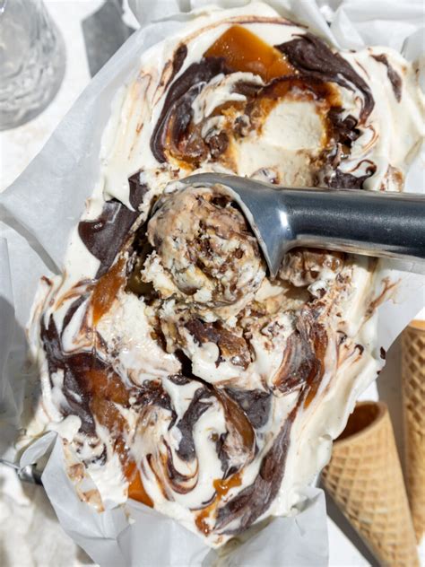 Chocolate Caramel Ice Cream No Ice Cream Machine Needed