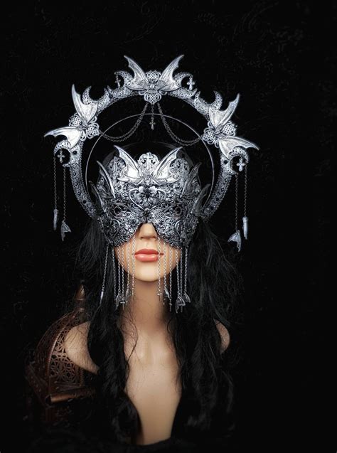 Ii Set Vampire Halo Halo Headband And Blind Mask Gothic Headpiece Gothic Halo Holy Crown Goth