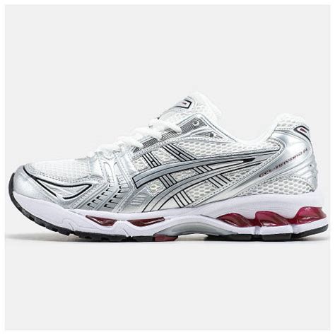 Мужские кроссовки Asics Gel-Kayano 14 Silver Red, серебристые кожаные ...