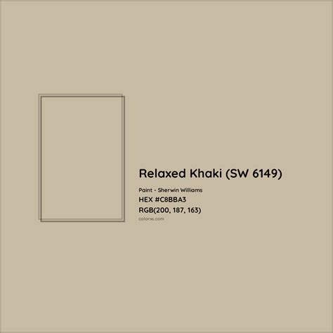 Sherwin Williams Relaxed Khaki SW 6149 Paint Color Codes Similar