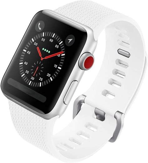 Colorfone Siliconen Apple Watch Bandje Wit Geschikt Voor Apple Watch