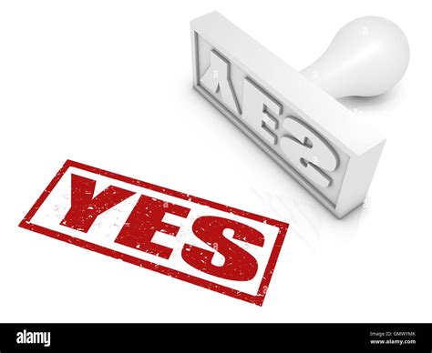 Yes Rubber Stamp Stock Photo Alamy