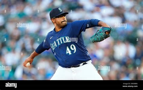 Seattle Mariners Relief Pitcher Isaiah Campbell Throws Against The