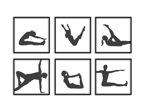 PILATES POSTER Set Of 12 Pilates Poster Pilates Art Print Etsy