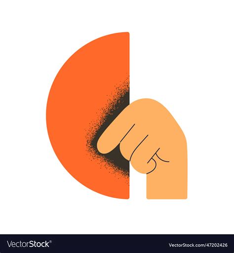 hand holding geometric shape geometry figure vector image