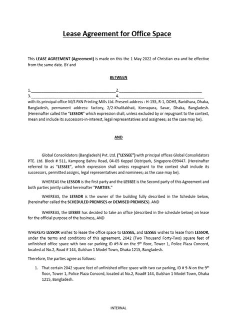 lease agreement revised  lease renting