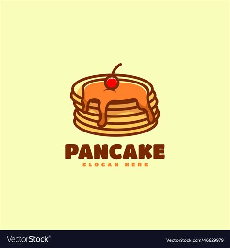 Logo Pancake Mascot Cartoon Style Royalty Free Vector Image