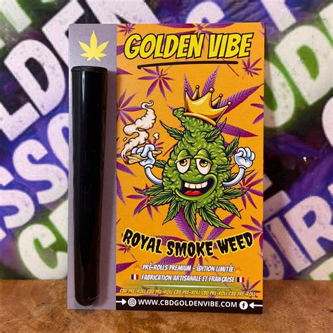 PrÉ Rolls Édition LimitÉe Royal Smoke Weed Golden Vibe