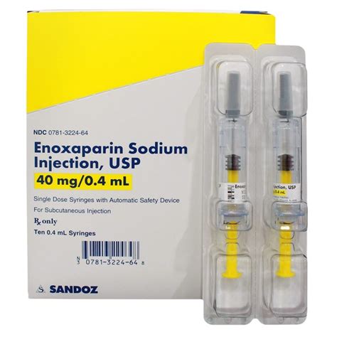 ENOXAPARIN SODIUM 40MG 0 4ML RX Products