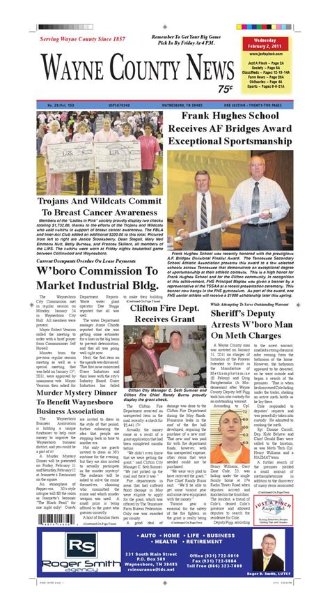 Wayne County News 02 02 11 By Chester County Independent Issuu