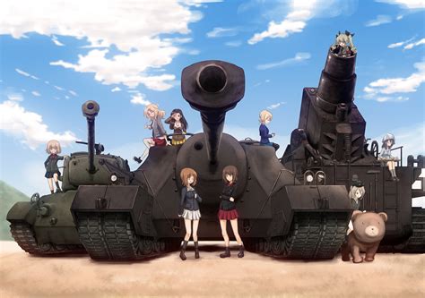 Girls und Panzer HD Wallpaper: Anime Tank Crew United in Action