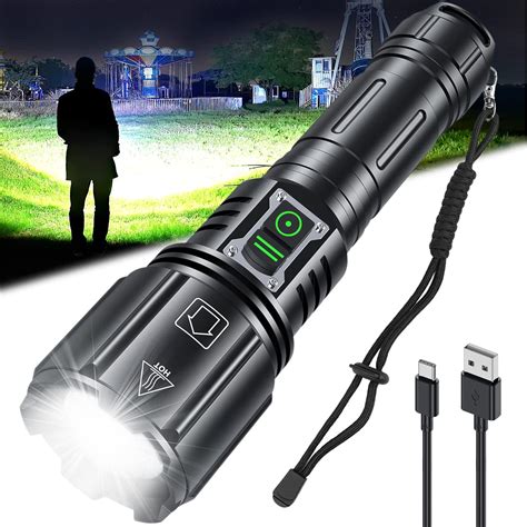 Gehavin Rechargeable High Power Led Flashlight High Lumens