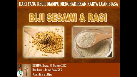 Biji Sesawi Ragi Dari Yang Kecil Mampu Menghadirkan Karya Luar