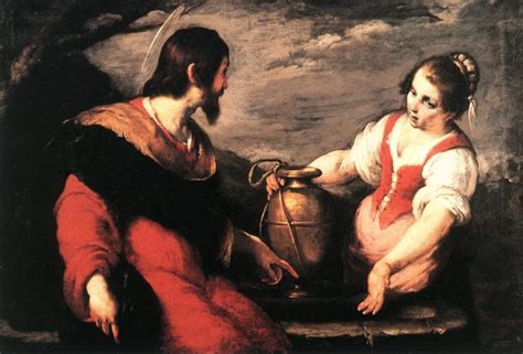 Christ And The Samaritan Woman Painting Bernardo Strozzi Oil Paintings