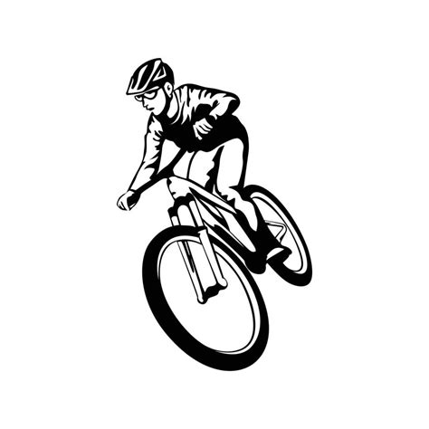 Bicyclist Silhouette Design Extreme Sport Sign And Symbol 16929151