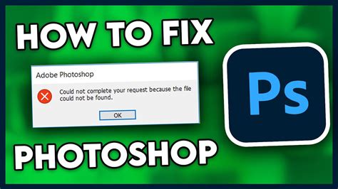 How To Fix Adobe Photoshop Could Not Complete Your Request Easy Youtube