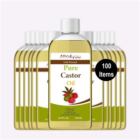 Pure Castor Oil 100 Pure Certified Organic Coldpressed Natural Oil