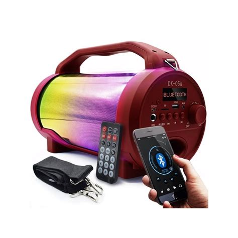 CAIXA DE SOM BRIWAX FM MP3 CANHAO DX05A BLUETOOTH USB BORDEAUX CAIXA DE SOM