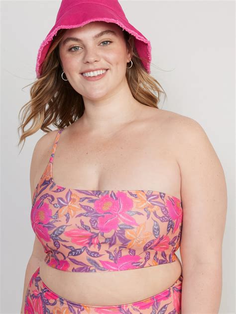 Printed Convertible Bandeau Bikini Swim Top Old Navy