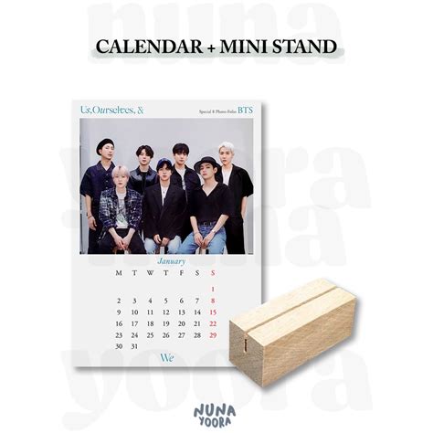 Jual BTS AESTHETIC MINI CALENDAR 2024 Kalender Meja Estetik Kpop 2024