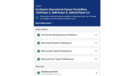 Kunci Jawaban Post Test Modul 1 Perencanaan Pembelajaran Sd Paket A