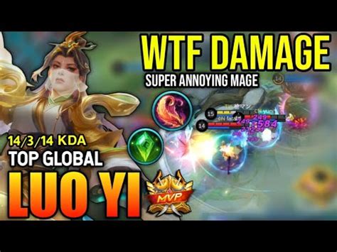 LUO YI BEST BUILD 2023 TOP GLOBAL LUO YI GAMEPLAY MOBILE LEGENDS