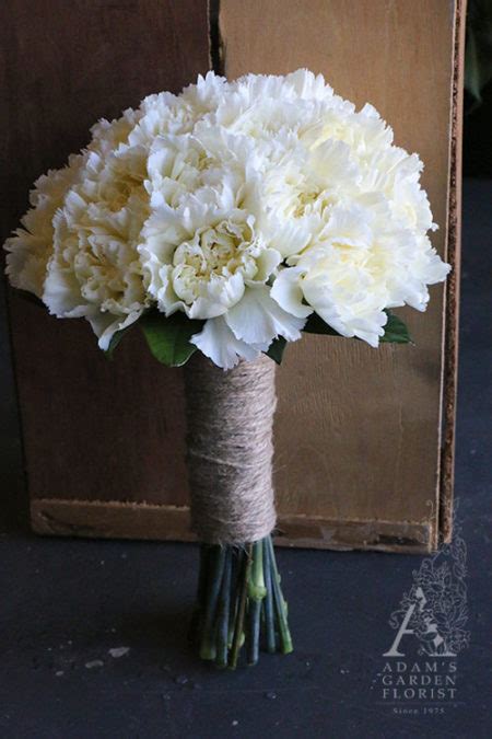 White Carnation Wedding Adams Garden Florist Carnation Wedding