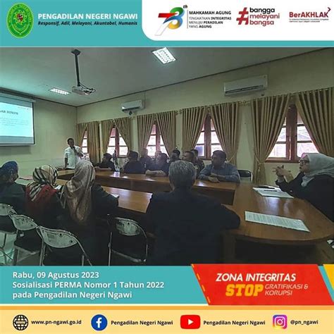 Sosialisasi Peraturan Mahkamah Agung Nomor 1 Tahun 2022