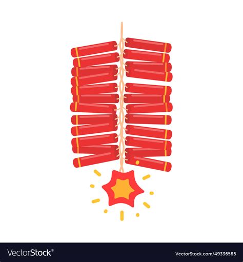 Chinese firecrackers for making loud noises Vector Image