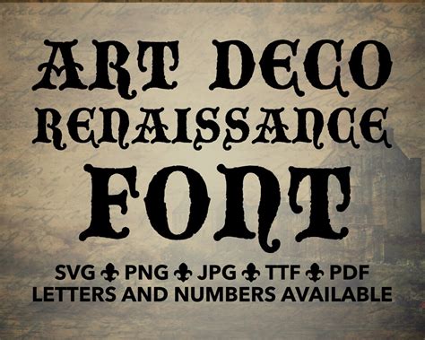 Art Deco Renaissance Font Svg Art Deco Renaissance Font Ttf Art Deco