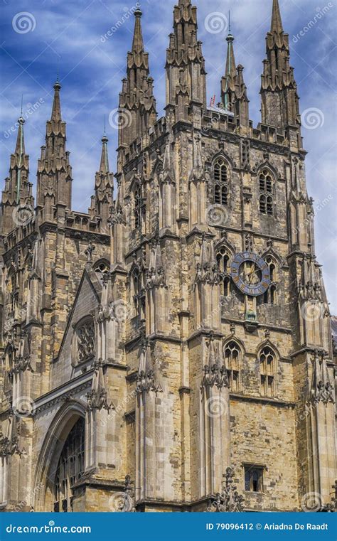 Canterbury Cathedral Facade In Canterbury Kent Uk Stock Photo Image