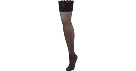 Wolford Denier Satin Touch Hold Ups In Black Lyst