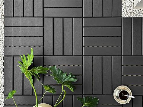 Amazon PANDAHOME 22 Sq Ft Plastic Interlocking Deck Tiles Outdoor