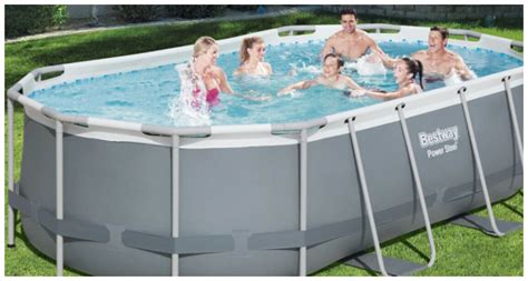 Piscine Tubulaire Hors Sol Bestway Power Steel Grise