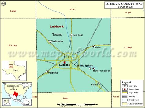 Lubbock County Map | Map of Lubbock County, Texas