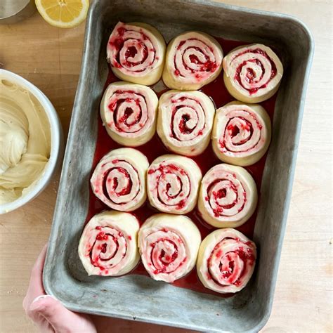 Sourdough Raspberry Lemon Rolls