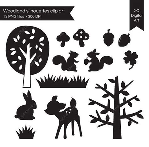 Free Woodland Animals Silhouette, Download Free Woodland Animals ...