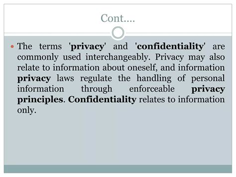 Confidentiality And Privacypptx Free Download