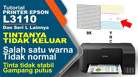 Cara Mengatasi Printer Epson L3110 Salah Satu Tinta Warnanya Tidak