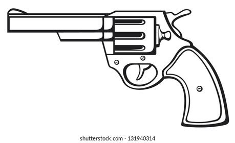 Pistol Clipart Black And White