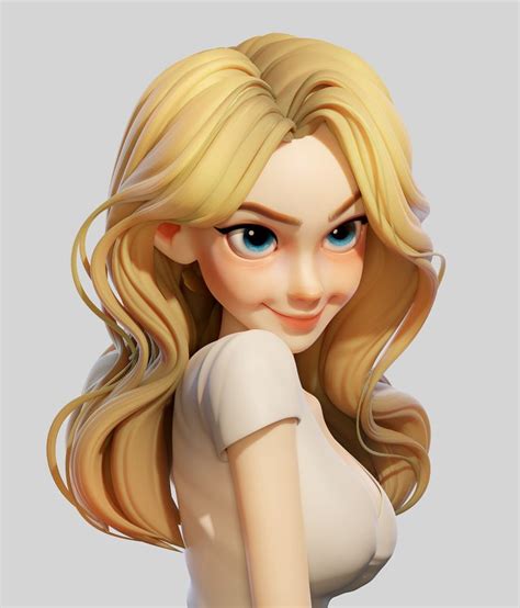 Artstation Rapunzel Character Modeling 3d Model Character Female Character Design