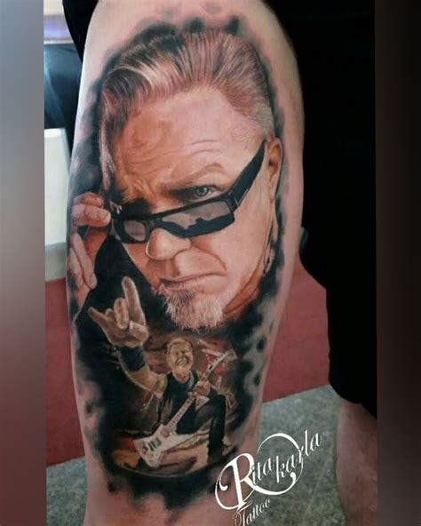 Tattoo Metálica Portrait James Hetfield Tattoo realista