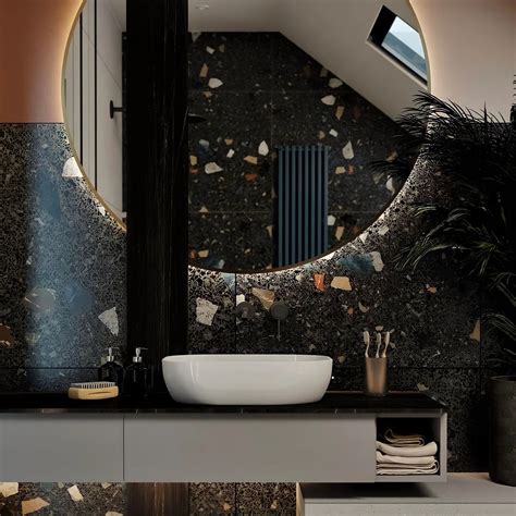 Elevate Your Space with Black Terrazzo Tiles Timeless Elegance