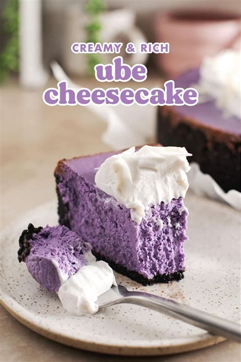 Decadent Ube Cheesecake With Coconut Whipped Cream