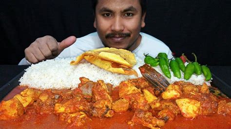 Spicy Chicken Curry Eating Challenge Rice Mukbang Chicken Curry Rice