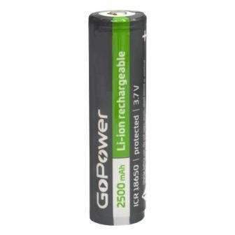 Союз Восток Аккумулятор Li ion GoPower 18650 3 7V 2500mAh с защитой с